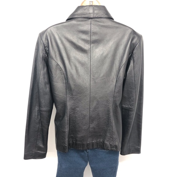 Jones New York Black Leather Jacket - Picture 14 of 16